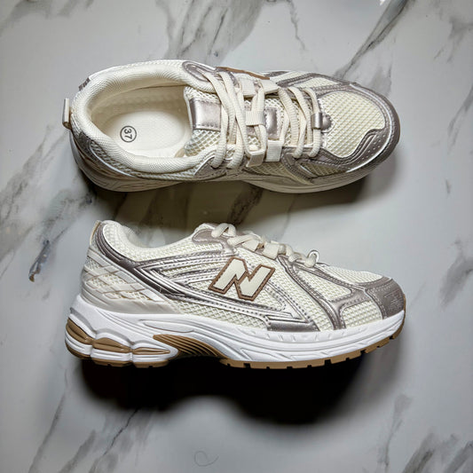 Lydia Trainer - Khaki/Gold